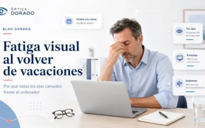Fatiga visual al volver de vacaciones: por qué notas los ojos cansados frente al ordenador