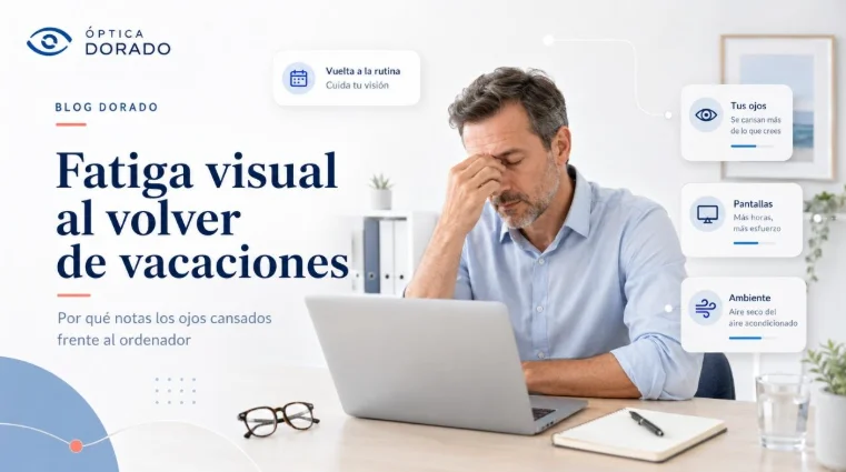 Fatiga visual al volver de vacaciones: por qué notas los ojos cansados frente al ordenador Fatiga visual al volver de vacaciones: por qué notas los ojos cansados frente al ordenador